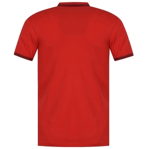 Polo personnalisé pour homme, rouge, respirant, à manches courtes, couleur unie, tricoté, décontracté - Product Image 2