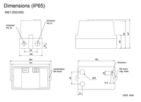 Démarreur de moteur de contacteur à courant alternatif de démarreur magnétique enfermé par MS1-25D IP65, démarreur de DOL, triphasé 220VAC 10HP