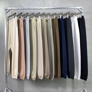 Pantalones de chándal jogger holgados de invierno para hombre, estilo urbano, con cintura alta con cordón, ligeros, casuales, de lona de 500 GSM, ecológicos y de ajuste holgado. - Product Image 5