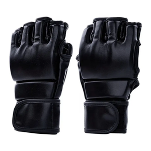 Gants de MMA sur mesure 12 oz en PU noir, imperméables, avec sangle de poignet réglable, pour le karaté, les arts martiaux, la boxe, le Muay Thai, le kick-boxing - Product Image 3
