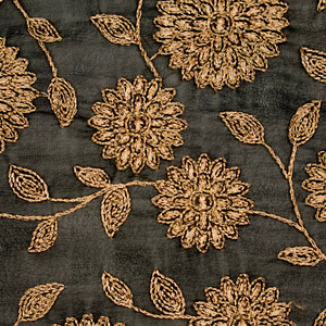 Tela de encaje floral de malla de georgette de calidad exportación con bordado maltado premium para vestidos de novia y prendas de ocasión. - Product Image 3