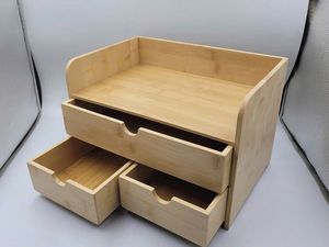 Eco-friendly bamboo <b>Storage</b> <b>Box</b> for Accessories Stationery Vietchoice - Product Image 2