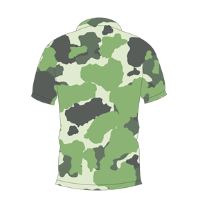 เสื้อโปโลลายพรางสีเขียวเทาสำหรับผู้ชาย แขนสั้น ลำลอง พิมพ์ลาย เสื้อยืดกอล์ฟ - Product Image 5