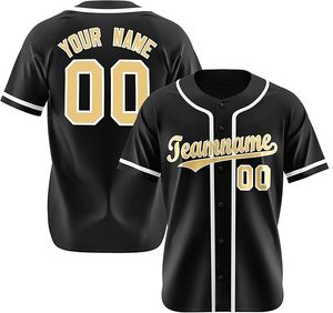 Camiseta de Béisbol Personalizada para Hombre, Negra con Ribete Rojo, Nombre y Número del Equipo Sublimados, Absorbe la Humedad, Transpirable, UPF 50, Elástica en Cuatro Direcciones - Product Image 2