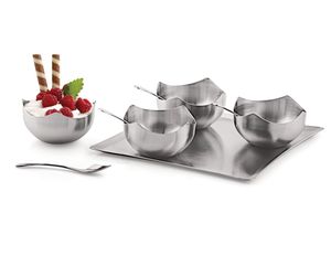 Bol à dessert élégant en acier inoxydable, gobelet à crème glacée design, ensemble de 9 pièces - Product Image 2