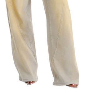 Vaqueros de mezclilla de pierna ancha rectos para mujer, de cintura alta, ajuste relajado, estilo casual, vintage, lavados, de longitud completa, pantalones de streetwear - Product Image 5