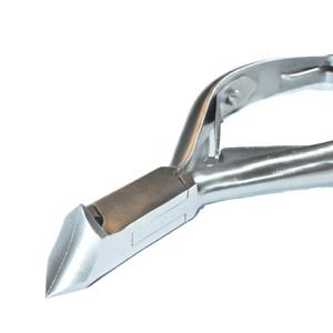 Pince à cuticules professionnelle pour ongles, haute qualité, acier inoxydable 4CR13, lame incurvée, ouverture large, portable, Zachary - Product Image 2