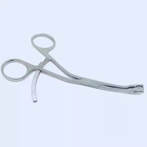 Petites pinces à os en acier inoxydable de 14 cm, instruments vétérinaires orthopédiques à commande manuelle, approuvées CE, haute qualité - Product Image 1
