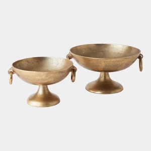 Ensemble de bols en aluminium faits à la main Must Own Jaffs Exports, style rustique moderne, vase décoratif de table, capacité d'eau, 3 tailles, finition dorée - Product Image 4