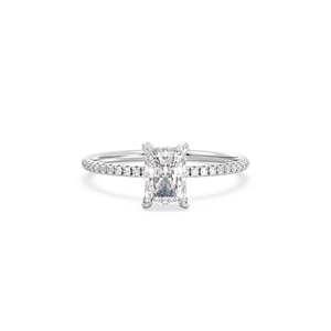 Bague en diamant de laboratoire REYES certifié IGI, taille radiant 1,22 carat, design classique, or massif 14 carats, bijoux pour mariages et fêtes, pour elle - Product Image 1