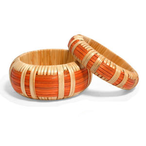 Pulseras de ratán ecológicas para mujer, brazaletes tejidos de primera calidad. - Product Image 3