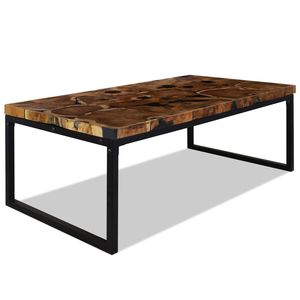 43.3 tavolino in resina Teak \ "x23.6 \" x15.7 \ "-Design elegante per l'arredamento della casa - Product Image 2