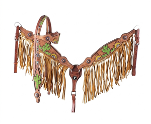 Ensemble de têtières western de haute qualité en cuir, disponible en plusieurs couleurs et tailles – Catégorie de produits : Haltères - Product Image 2
