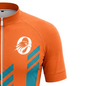 Men's Orange Zipper Sublimation Print <b>Cycling</b> Jersey Short Sleeve Bike Racing Shirt Outdoor <b>Cycling</b> Apparel Athletic Wear - Product Image 5