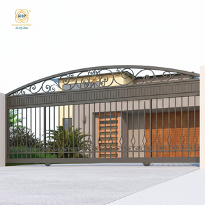 Puerta Corredera Automática Inteligente de Hierro Forjado Personalizada, Puerta de Entrada Eléctrica Forjada a Mano, Galvanizada en Caliente, Duradera, con Modelado 3D - Product Image 5