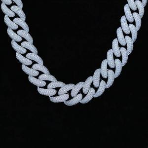 Best Quality Gold Plated Iced Out Cuban <b>Chain</b> Necklace <b>VVS</b> Moissanite Sparkling Stones Luxury Wedding Gift Jewelry - Product Image 6