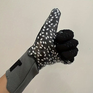 Football Goalkeeper Gloves <b>Full</b> Finger Black Gray Non <b>Slip</b> Hook And Loop Closure Unisex Breathable Protective - Product Image 3