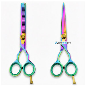 Ensemble de ciseaux de coiffure multicolores de 6 pouces avec logo personnalisé et emballage personnalisé - Product Image 2
