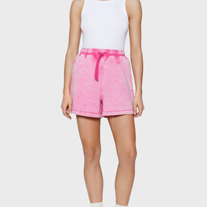 Shorts en jean délavé pour femme, légers, décontractés, style vintage, avec boutons, pour l'été - Product Image 4
