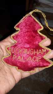 <b>Christmas</b> Heart Hanging Ornament Red Velvet Gold Embroidered Decoration for <b>Tree</b> Door <b>Wall</b> Holiday Decor - Product Image 4