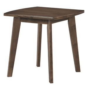 Tavolino Quadrato in Legno di Gomma Massiccio con Finitura Noce da 17 Pollici, Elegante Tavolino d'Appoggio per Soggiorno o Camera da Letto - Utilizzabile come Tavolino da Caffè - Product Image 3