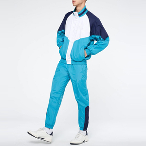 Nouvel ensemble de survêtements OEM pour hommes, coupe-vent 2 pièces en nylon 100% imprimé, style streetwear uni avec patchwork personnalisé et capuche - Product Image 2