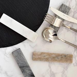 Juego de Portacubiertos de Mármol Negro Marquina Premium, Hecho a Mano con Piedra Natural, para Cuchillos, Tenedores y Cucharas, Organizador Moderno para Mesa de Comedor - Product Image 4