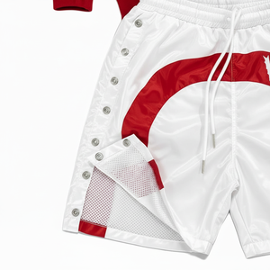 Conjunto de dos piezas de verano para hombre, conjunto de pantalones cortos y chaqueta cortavientos personalizados, 100% poliéster, bordado, con cremallera, ropa deportiva informal, proveedor. - Product Image 5