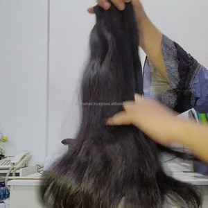 Extensions de cheveux de qualité supérieure Double trame de cheveux indonésiens naturels humains vierges Remy faisceaux de cheveux cuticule alignée - Product Image 6