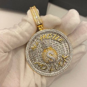 VVS Moissanite S925 <b>Silver</b> IGI Certified Diamond Pendants & <b>Charms</b> Iced Out Hip hop Gold Plated Diamond Money Bag Pendant - Product Image 4
