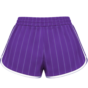 Wholesale Womens Running Training Shorts with Contrast Piping <b>Elastic</b> <b>Waistband</b> Side Pockets and Breathable Lightweight - Product Image 2