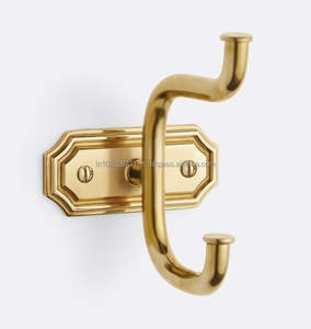 Intricate design brass wall hooks great for bedrooms and entryways needing classic decor and practical <b>storage</b> - Product Image 3