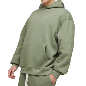 Pakistan Manufacture Men Winter Tracksuit Hooded Pullover Hoodie Solid Casual Design 100% Cotton Adjustable Pants for Streetwear - Product Image 5