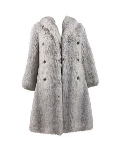 Manteau long élégant en fourrure pour femme, à manches longues, double boutonnage, épais et moelleux, couleur unie, pour l'hiver - Product Image 1