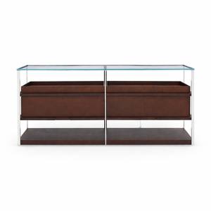 ตู้ข้างเตียงไม้และกระจกสไตล์ร่วมสมัยพร้อมโครงโลหะ - ตู้เก็บของห้องนั่งเล่นทันสมัย - ตู้แบบร่วมสมัยสั่งทำพิเศษ - Product Image 4