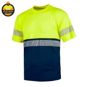 Custom Logo Hot Selling 100% Polyester Safety Tee Shirt Construction Reflective Workwear Hi Viz Safety t Shirt - Product Image 3