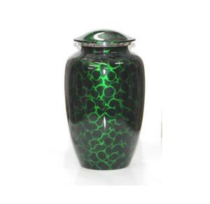 Urne funéraire américaine pour adulte ZHE, modèle 2100, avec patchs verts et noirs - Product Image 1