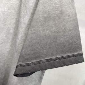 T-shirts pour hommes 100% coton, manches courtes, surdimensionnés, été, impression de logo personnalisée, tailles plus grandes, t-shirts à bords gradués pour hommes - Product Image 4