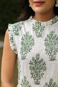 Elegant Hand Block Print Cotton Women Dress With Sewing Pattern Maxi Standard <b>Plus</b> <b>Size</b> New Arrival Women Clothing Custom Dress - Product Image 5