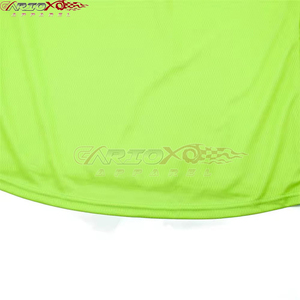 Maillot de course moto unisexe à manches longues, color-block vert bleu rouge, coupe-vent, séchage rapide, en polyester, pour adultes, toutes saisons - Product Image 2