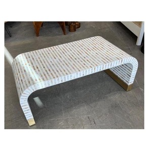 ILAHI's Bone Inlay <b>Table</b> Modern Design Agate Detailing <b>Storage</b> Portable Home Furniture - Product Image 5