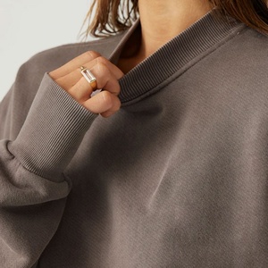 เสื้อฮู้ดผู้หญิงคอกลมบุซับใน ราคาประหยัด ไซส์ใหญ่ สกรีนโลโก้ได้ ผ้าโพลีเอสเตอร์/คอตตอน ป้องกันขนร่วง คุณภาพดีที่สุด สำหรับฤดูใบไม้ผลิ/ฤดูใบไม้ร่วง - Product Image 3