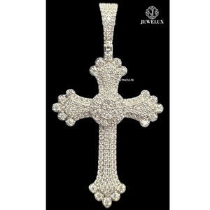 Pendentif Croix de Luxe Haut de Gamme Entièrement Sertie de Diamants, Bijou Hip Hop Tendance, Provenant d'un Fournisseur Indien - Product Image 1