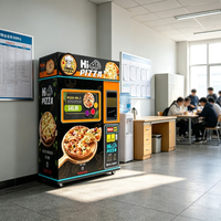 Distributeur de pizzas réfrigéré commercial avec étagères multi-niveaux et alarme autodiagnostique pour les halls d'hôtels