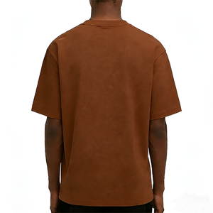 Camiseta Personalizada para Hombre, Talla Grande, 100% Algodón, Tejido Grueso, Detalle de Parche, 260 g/m², Estilo Urbano, Retro, Lavado, Lisa - Product Image 2