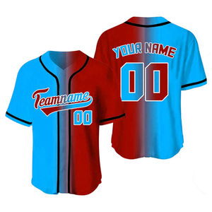 Nouveau design 2026 Maillot de baseball en gros Tendance 100% Polyester Unisexe Imprimé Respirant Col en V Nom d'équipe personnalisé Bas prix - Product Image 3
