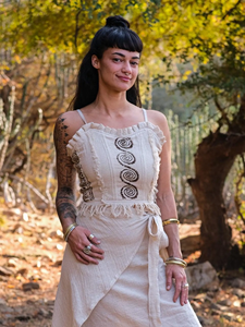 Handmade <b>Rust</b> Orange Cotton Crop <b>Top</b> Boho Festival Tank <b>Top</b> Summer Beach Hippie <b>Top</b> Tribal Gypsy Bodice Blouse - Product Image 5