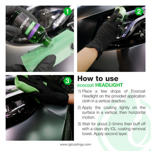 ไฟหน้ารถยนต์แบบทนทานมาก,ชุดฟื้นฟูเคลือบเซรามิกนาโนไฟหน้า Ecocoat - Product Image 3