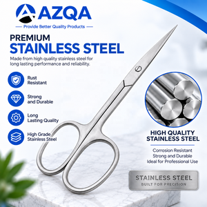 Tijeras Profesionales para Cutículas de Acero Inoxidable con Punta de Flecha, Hojas Curvas Afiladas y Acabado Satinado para el Cuidado Preciso de las Uñas - Product Image 4