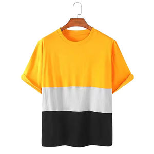 เสื้อยืดคอตตอนวาฟเฟิลพิมพ์ลายสำหรับผู้ชาย เสื้อยืดผ้าวาฟเฟิลขายส่ง เสื้อยืดถักทรงโอเวอร์ไซส์สำหรับผู้ชาย - Product Image 1